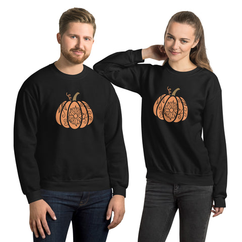Flower Pumpkin Unisex Sweatshirt