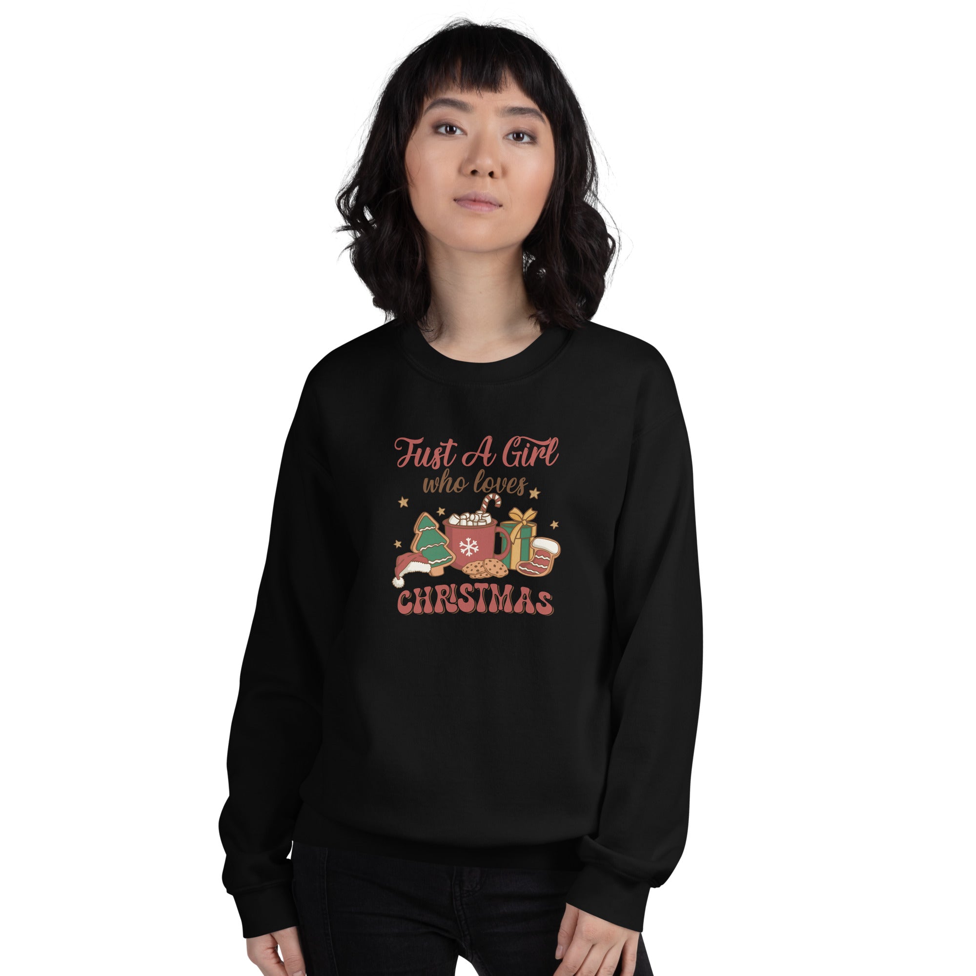 A Girl Who Loves Christmas Unisex Sweatshirt