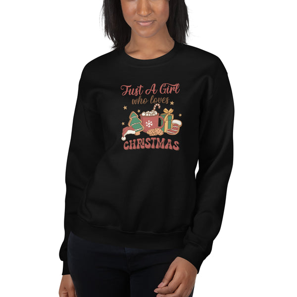 A Girl Who Loves Christmas Unisex Sweatshirt