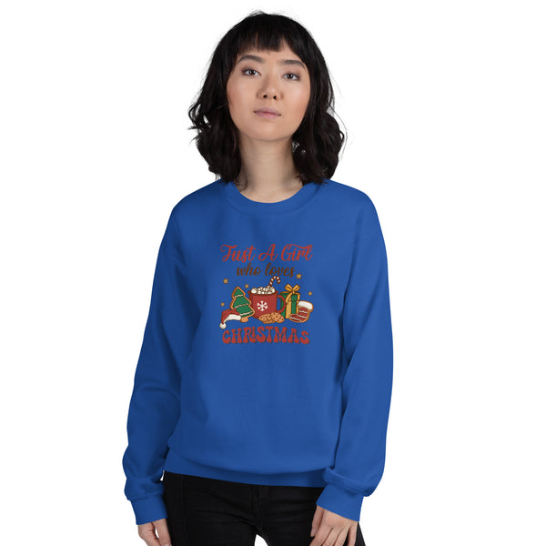 A Girl Who Loves Christmas Unisex Sweatshirt