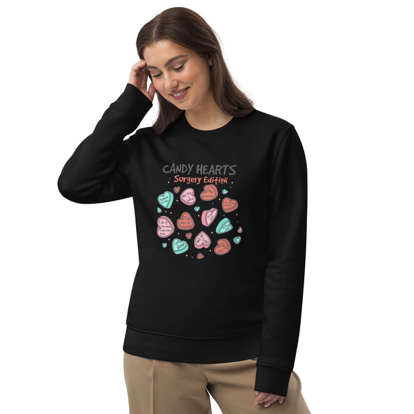 Candy Hearts Unisex eco sweatshirt