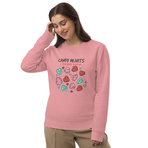 Candy Hearts Unisex eco sweatshirt