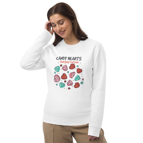 Candy Hearts Unisex eco sweatshirt