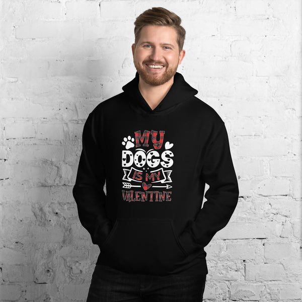 My Dog is my Valentine Unisex Hoodie