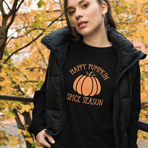 Happy Pumpkin Spice Season Unisex Long Sleeve Tee