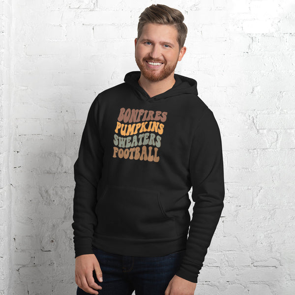 Bonfires Pumpkins Sweaters Football  Unisex hoodie
