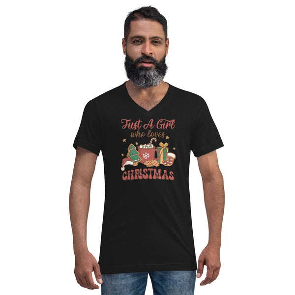 Christmas Unisex Short Sleeve V-Neck T-Shirt