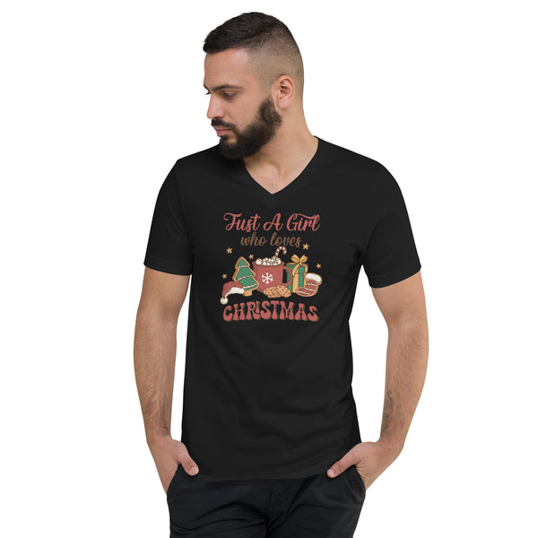 Christmas Unisex Short Sleeve V-Neck T-Shirt