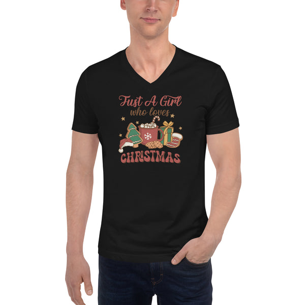 Christmas Unisex Short Sleeve V-Neck T-Shirt