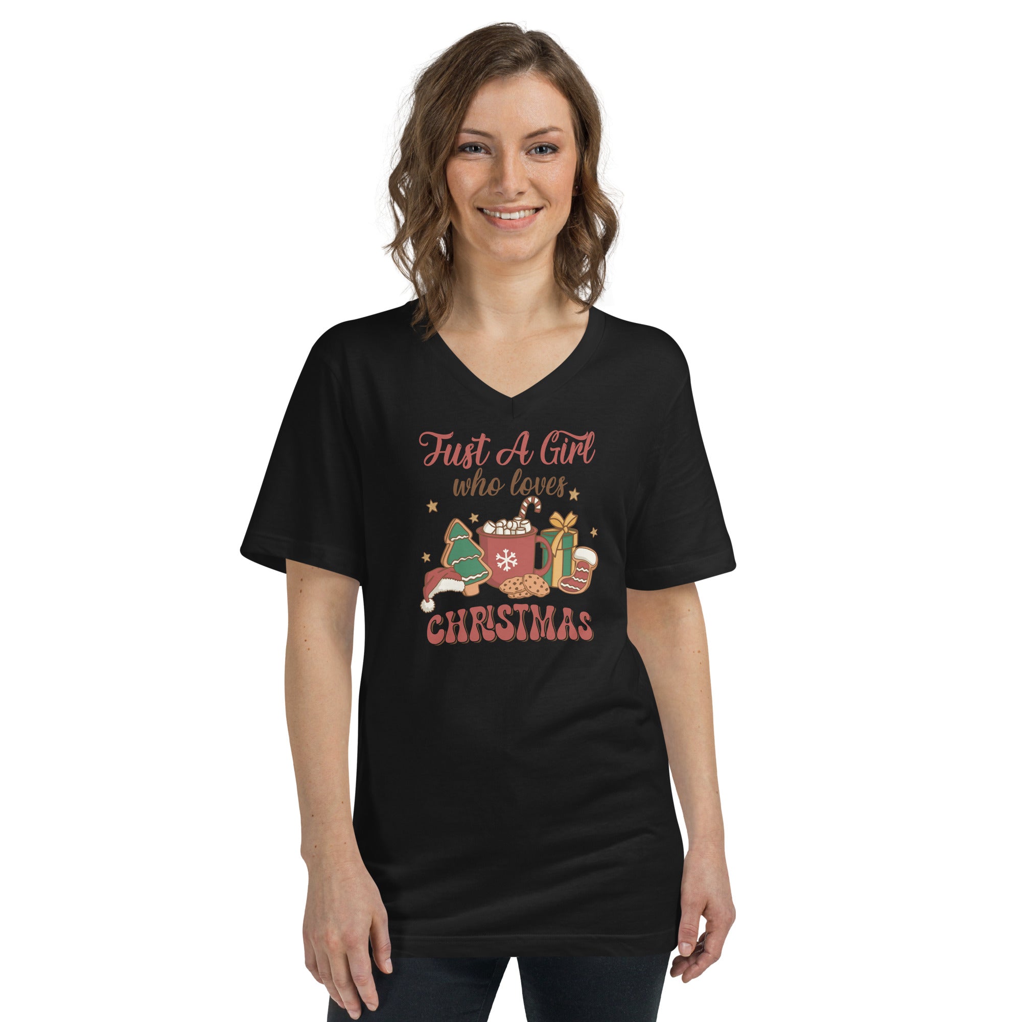 Christmas Unisex Short Sleeve V-Neck T-Shirt