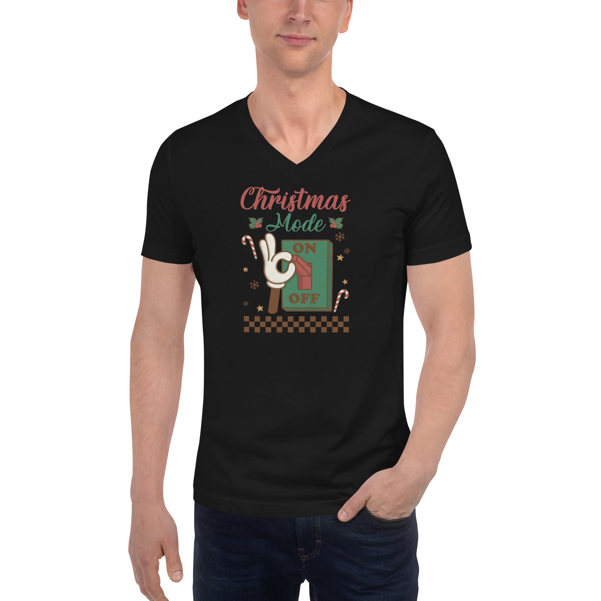 Christmas Mode Unisex Short Sleeve V-Neck T-Shirt