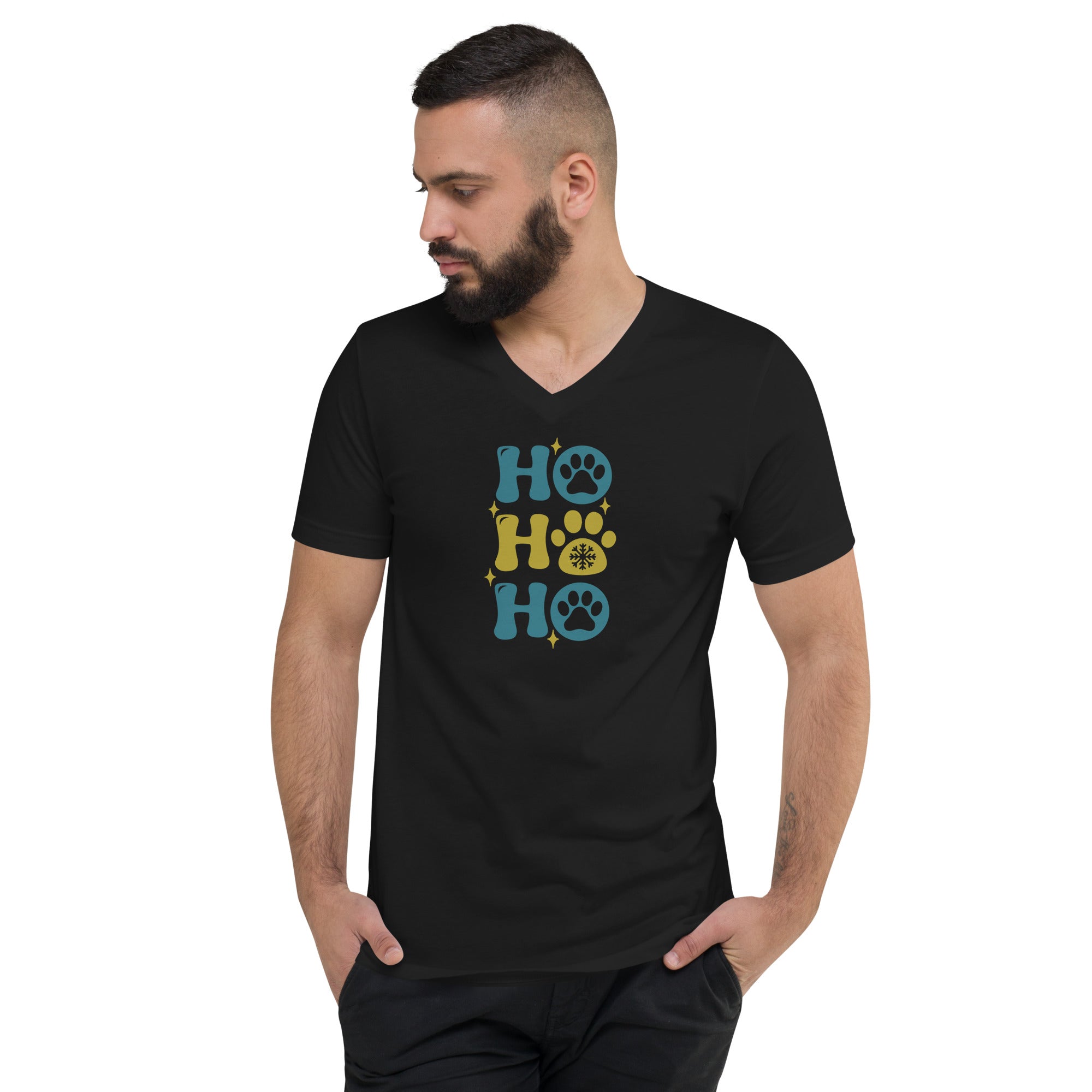 HO HO HO Unisex Short Sleeve V-Neck T-Shirt