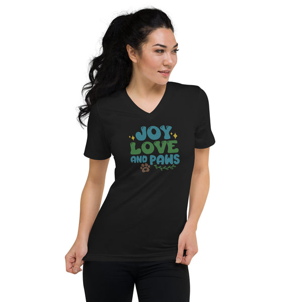 Joy Love Unisex Short Sleeve V-Neck T-Shirt