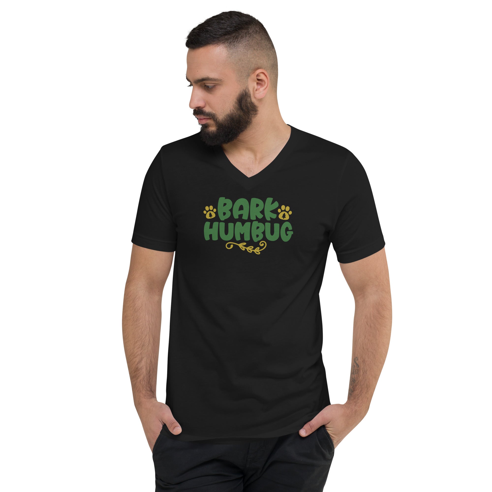 Bark Humbug Unisex Short Sleeve V-Neck T-Shirt