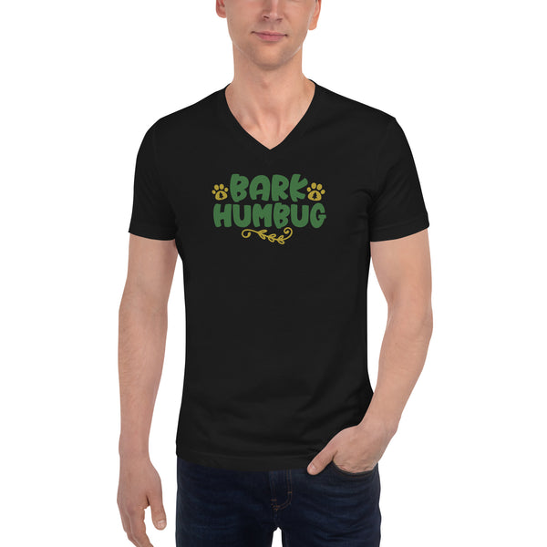 Bark Humbug Unisex Short Sleeve V-Neck T-Shirt