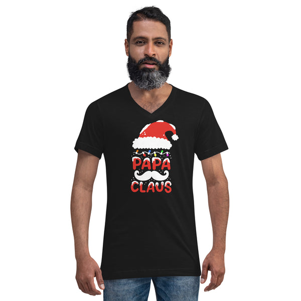 Papa Claus Unisex Short Sleeve V-Neck T-Shirt