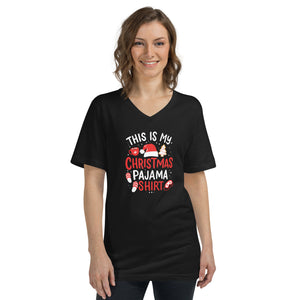 Christmas Pajama Unisex Short Sleeve V-Neck T-Shirt