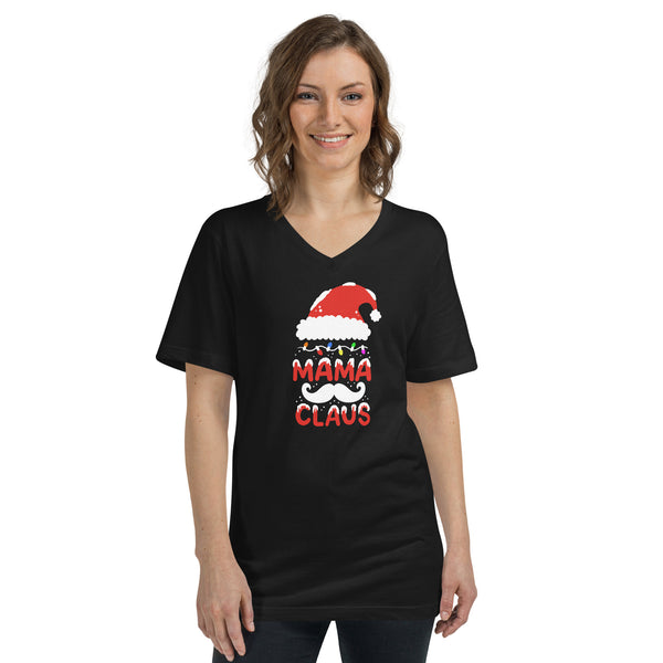 Mama Claus Unisex Short Sleeve V-Neck T-Shirt