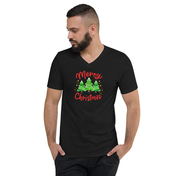 Merry Christmas Unisex Short Sleeve V-Neck T-Shirt