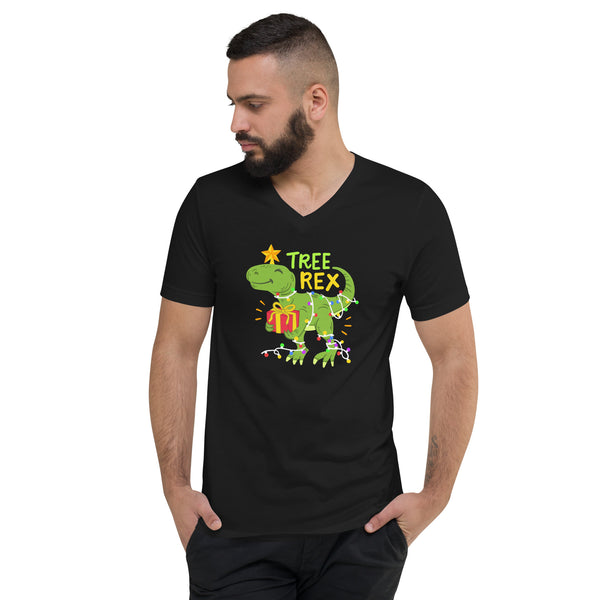 Tree Rex Unisex Short Sleeve V-Neck T-Shirt