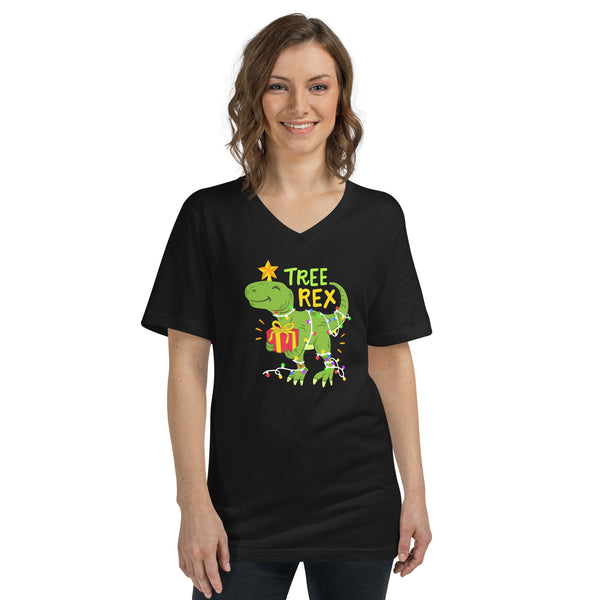 Tree Rex Unisex Short Sleeve V-Neck T-Shirt