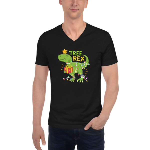 Tree Rex Unisex Short Sleeve V-Neck T-Shirt