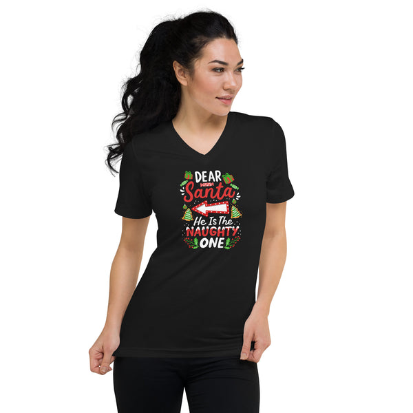 Dear Santa Unisex Short Sleeve V-Neck T-Shirt