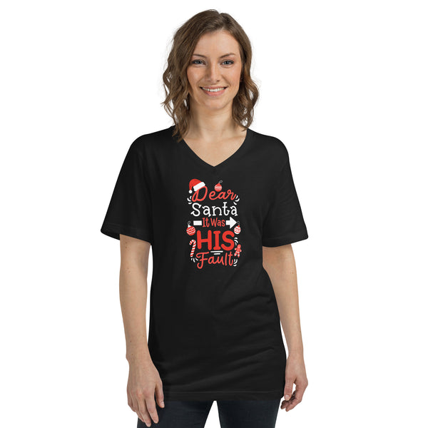 Dear Santa Unisex Short Sleeve V-Neck T-Shirt