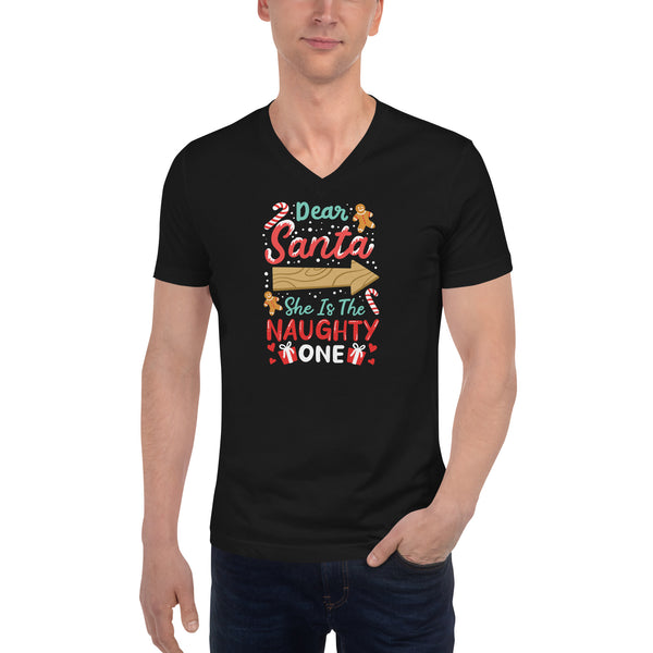 Dear Santa Unisex Short Sleeve V-Neck T-Shirt