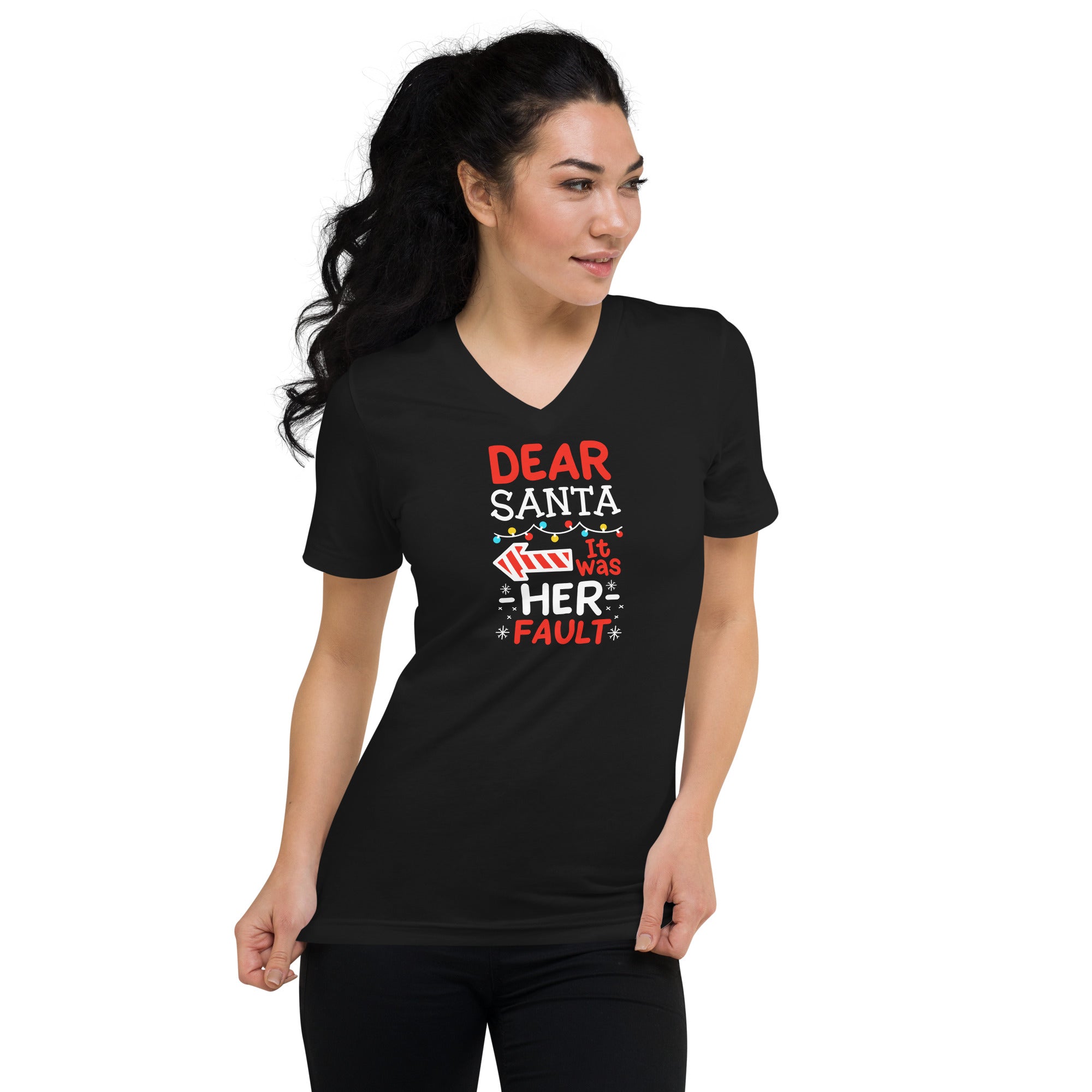 Dear Santa Unisex Short Sleeve V-Neck T-Shirt