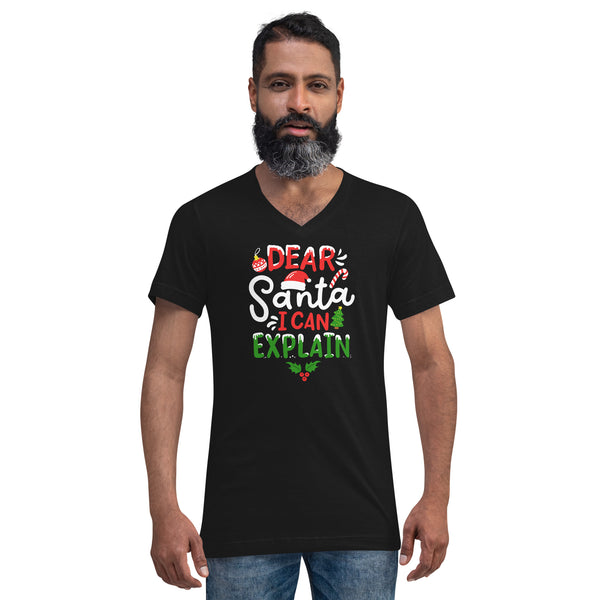 Dear Santa Unisex Short Sleeve V-Neck T-Shirt