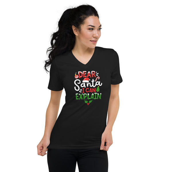 Dear Santa Unisex Short Sleeve V-Neck T-Shirt