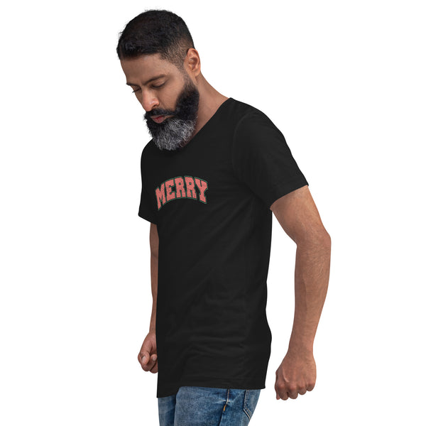 Merry Unisex Short Sleeve V-Neck T-Shirt