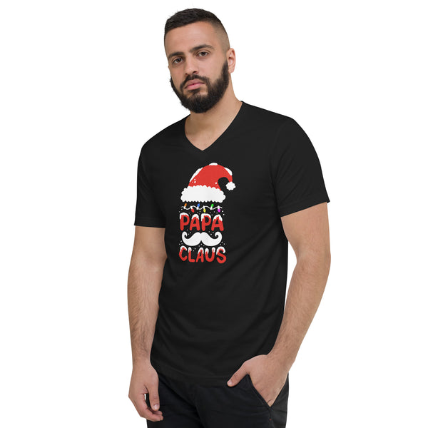 Papa Claus Unisex Short Sleeve V-Neck T-Shirt