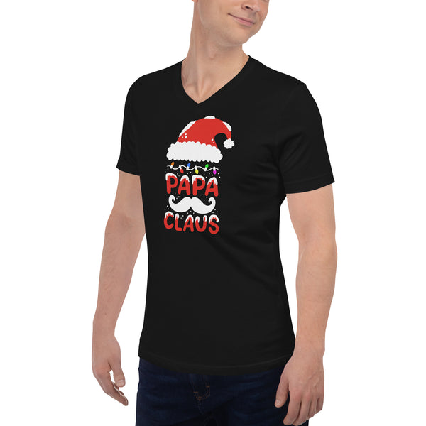 Papa Claus Unisex Short Sleeve V-Neck T-Shirt