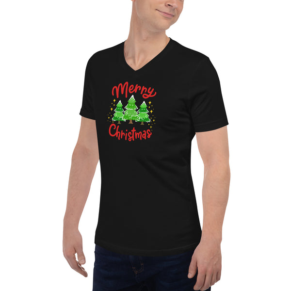 Merry Christmas Unisex Short Sleeve V-Neck T-Shirt