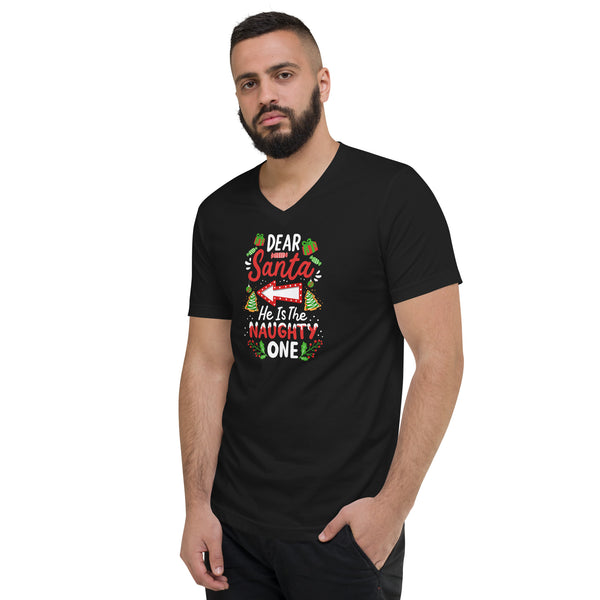 Dear Santa Unisex Short Sleeve V-Neck T-Shirt