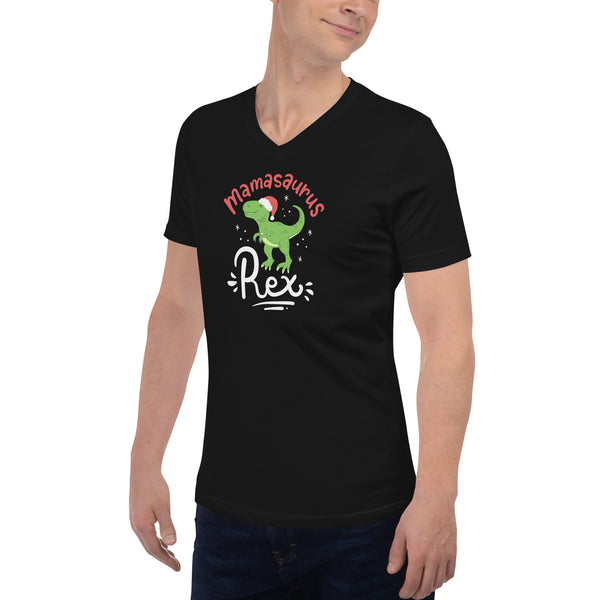 Mamasaurus Rex Unisex Short Sleeve V-Neck T-Shirt