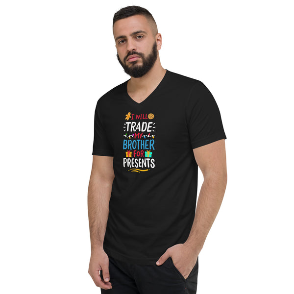 Christmas Presents Unisex Short Sleeve V-Neck T-Shirt