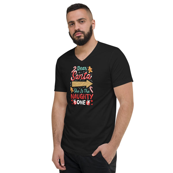 Dear Santa Unisex Short Sleeve V-Neck T-Shirt