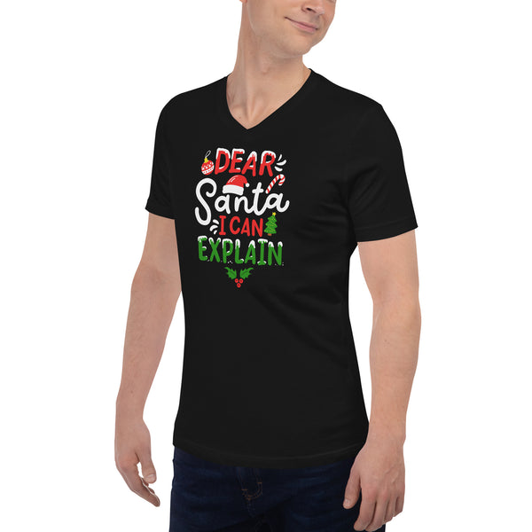 Dear Santa Unisex Short Sleeve V-Neck T-Shirt