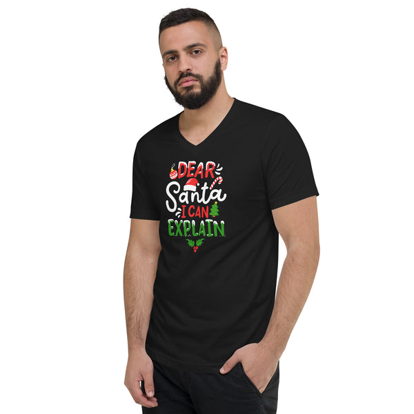 Dear Santa Unisex Short Sleeve V-Neck T-Shirt