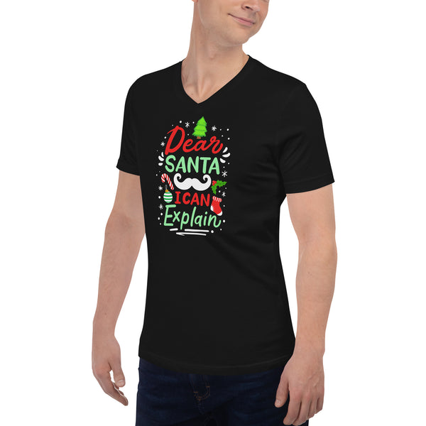 Dear Santa Unisex Short Sleeve V-Neck T-Shirt