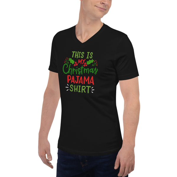 Christmas Pajama Unisex Short Sleeve V-Neck T-Shirt