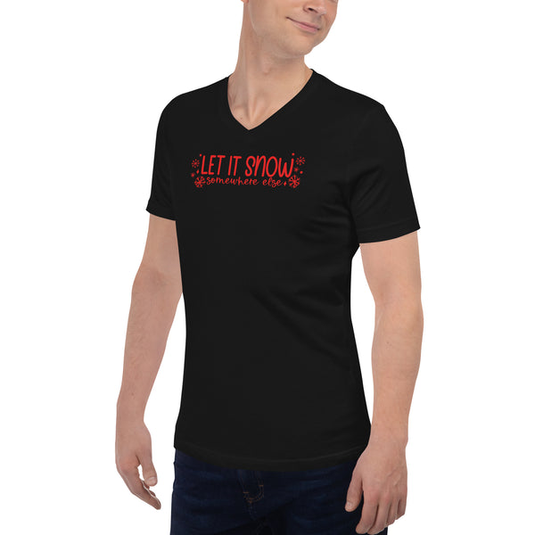 Let it Snow Unisex Short Sleeve V-Neck T-Shirt