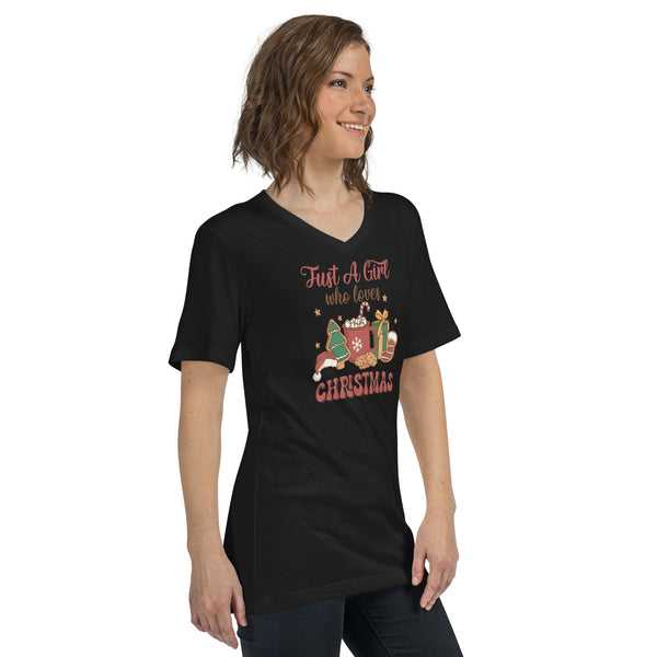 Christmas Unisex Short Sleeve V-Neck T-Shirt