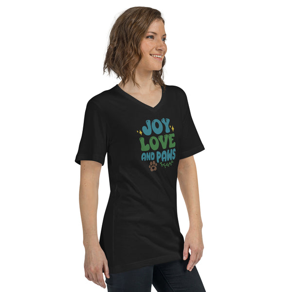 Joy Love Unisex Short Sleeve V-Neck T-Shirt