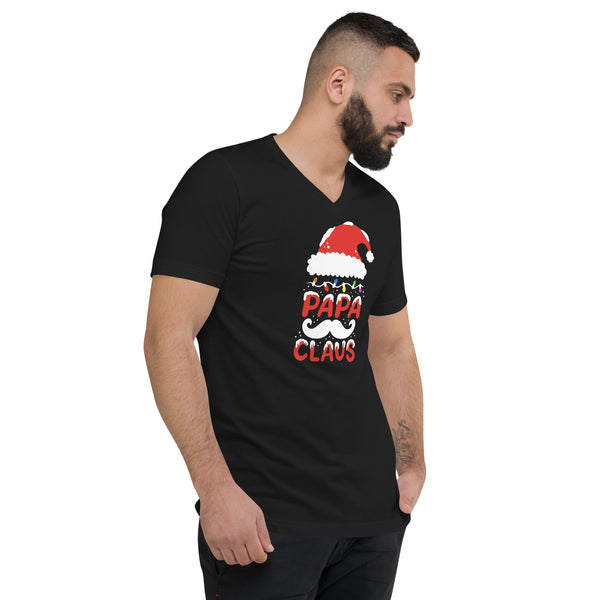 Papa Claus Unisex Short Sleeve V-Neck T-Shirt