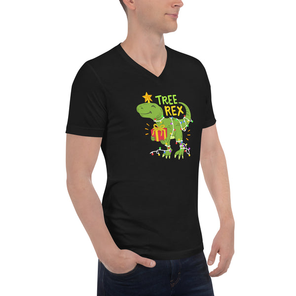 Tree Rex Unisex Short Sleeve V-Neck T-Shirt