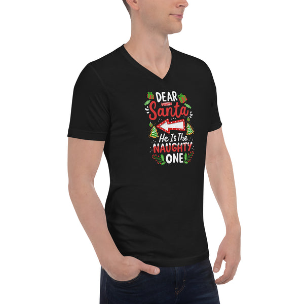 Dear Santa Unisex Short Sleeve V-Neck T-Shirt